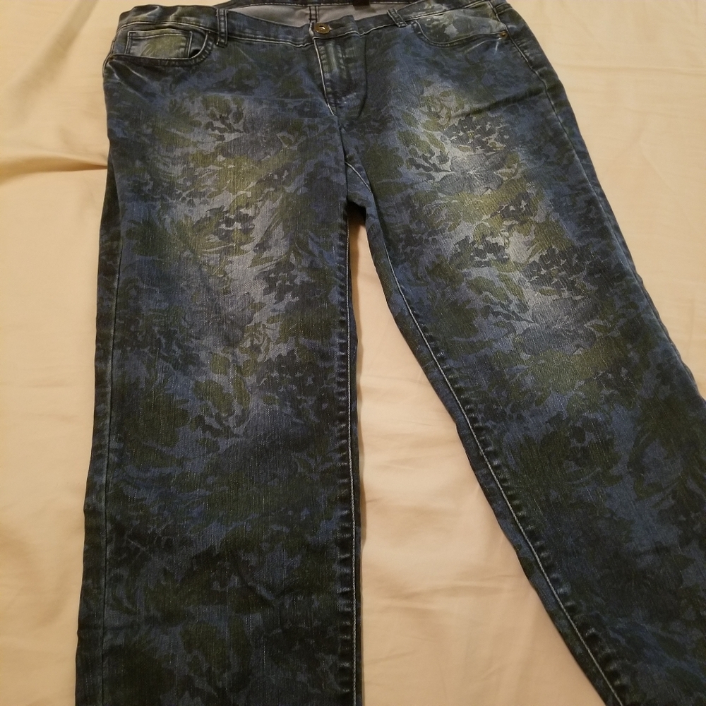 Floral Print Jeans. i jeans By Buffalo Sz 14 Denim. Womens. - Picture 16 of 16